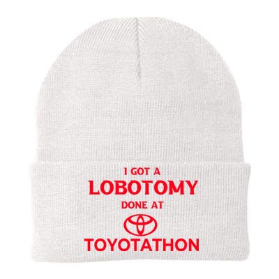 I Got A Lobotomy Done At Toyotathon Knit Cap Winter Beanie