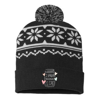 I Garden Because I Can Food Preservation Canning USA-Made Snowflake Beanie