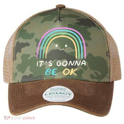 It's Gonna Be Ok Rainbow Smiley Face Positive Quote Legacy Tie Dye Trucker Hat