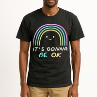 It's Gonna Be Ok Rainbow Smiley Face Positive Quote Tall T-Shirt