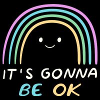 It's Gonna Be Ok Rainbow Smiley Face Positive Quote Tall T-Shirt