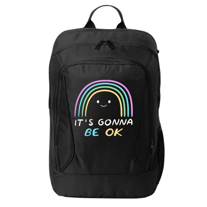 It's Gonna Be Ok Rainbow Smiley Face Positive Quote City Backpack