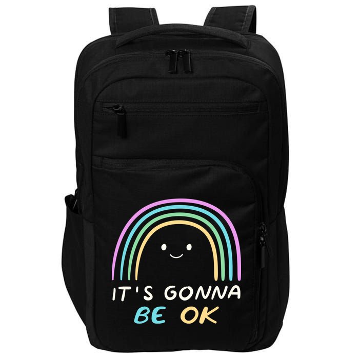 It's Gonna Be Ok Rainbow Smiley Face Positive Quote Impact Tech Backpack