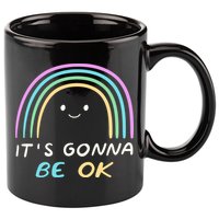 It's Gonna Be Ok Rainbow Smiley Face Positive Quote 11oz C Handle Ceramic Mug