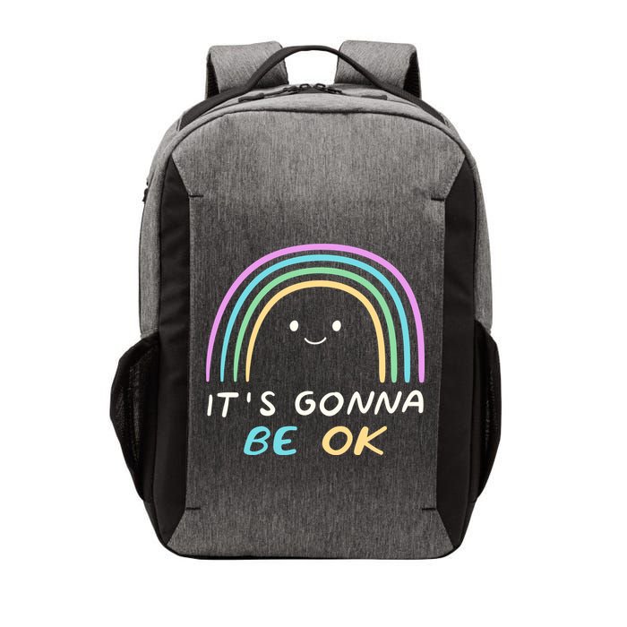 It's Gonna Be Ok Rainbow Smiley Face Positive Quote Vector Backpack