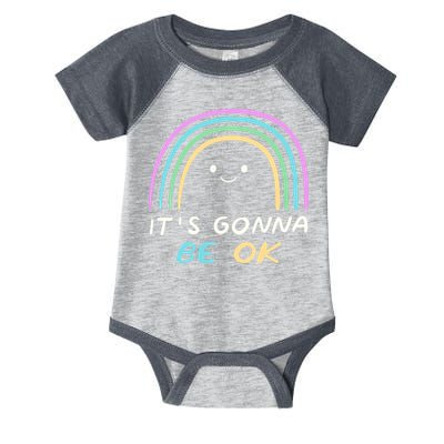It's Gonna Be Ok Rainbow Smiley Face Positive Quote Infant Baby Jersey Bodysuit