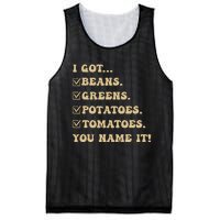 I Got Beans Greens Potatoes Tomatoes You Name It Funny Gag Mesh Reversible Basketball Jersey Tank