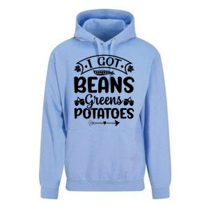 I Got Beans Greens Potatoes For Thanksgiving Turkey Unisex Surf Hoodie