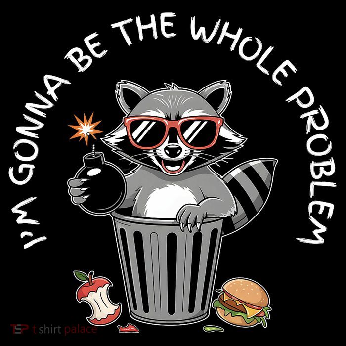 I'm Gonna Be The Whole Problem Funny Raccoon Whole Problem  Hooded Wearable Blanket