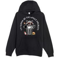 I'm Gonna Be The Whole Problem Funny Raccoon Whole Problem  Premium Pullover Hoodie