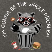 I'm Gonna Be The Whole Problem Funny Raccoon Whole Problem  Cotton Canvas Backpack