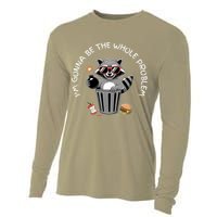 I'm Gonna Be The Whole Problem Funny Raccoon Whole Problem  Cooling Performance Long Sleeve Crew