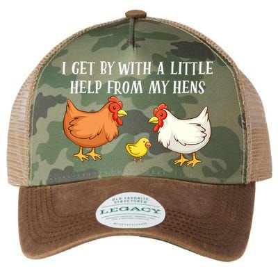 I Get By With A Little Help From My Hens Chicken Lovers Legacy Tie Dye Trucker Hat