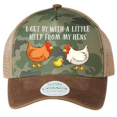 I Get By With A Little Help From My Hens Chicken Lovers Legacy Tie Dye Trucker Hat