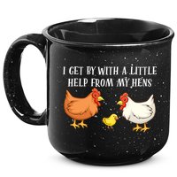 I Get By With A Little Help From My Hens Chicken Lovers 15oz Campfire Ceramic Mug