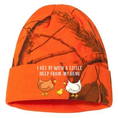 I Get By With A Little Help From My Hens Chicken Lovers Kati Licensed 12" Camo Beanie