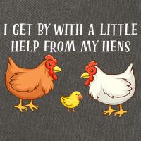 I Get By With A Little Help From My Hens Chicken Lovers Cotton Canvas Backpack