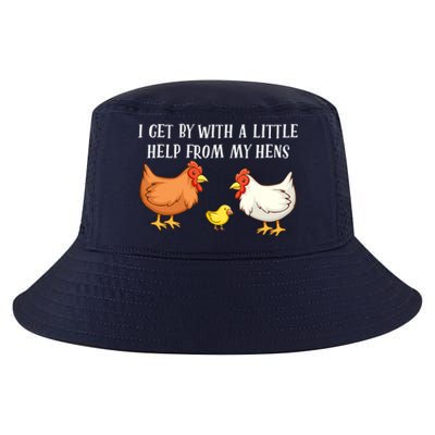 I Get By With A Little Help From My Hens Chicken Lovers Cool Comfort Performance Bucket Hat