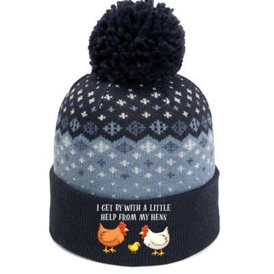 I Get By With A Little Help From My Hens Chicken Lovers The Baniff Cuffed Pom Beanie