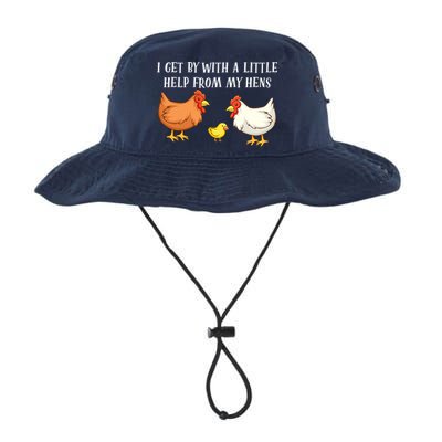I Get By With A Little Help From My Hens Chicken Lovers Bucket Hat