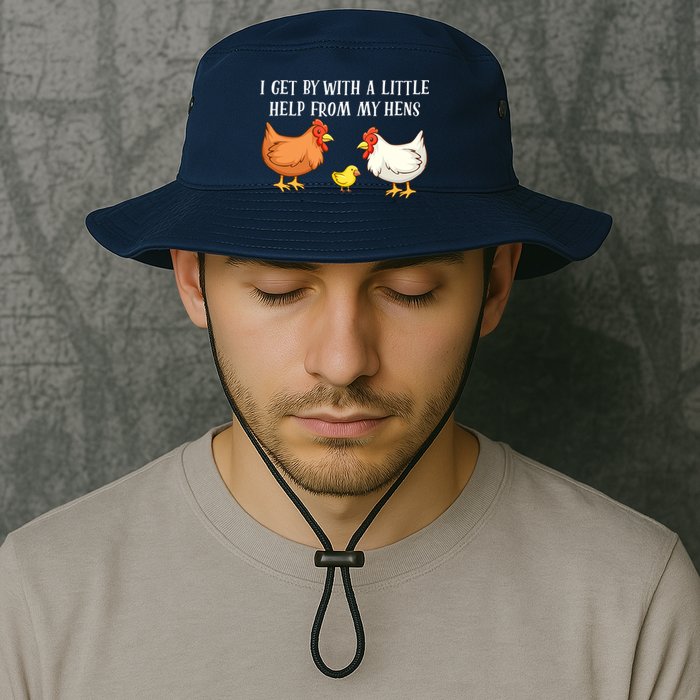 I Get By With A Little Help From My Hens Chicken Lovers Bucket Hat