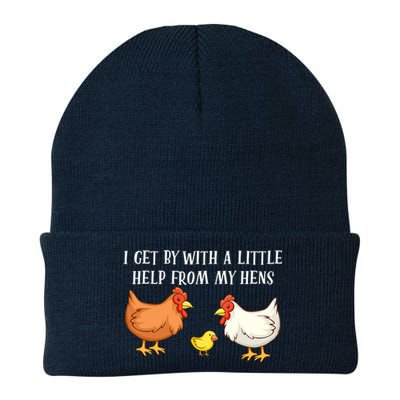 I Get By With A Little Help From My Hens Chicken Lovers Knit Cap Winter Beanie