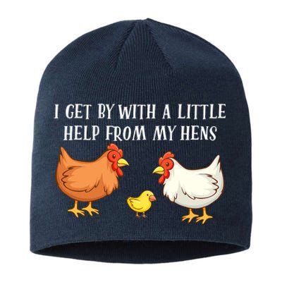 I Get By With A Little Help From My Hens Chicken Lovers Sustainable Beanie