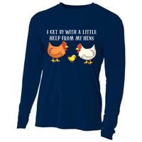 I Get By With A Little Help From My Hens Chicken Lovers Cooling Performance Long Sleeve Crew