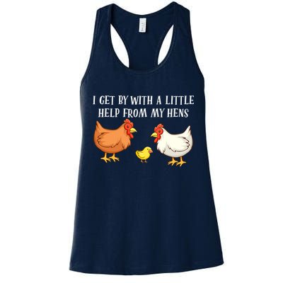 I Get By With A Little Help From My Hens Chicken Lovers Womens Tank Top