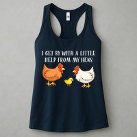 I Get By With A Little Help From My Hens Chicken Lovers Womens Tank Top