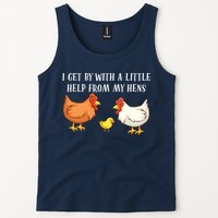I Get By With A Little Help From My Hens Chicken Lovers Tank Top