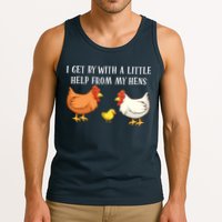 I Get By With A Little Help From My Hens Chicken Lovers Tank Top