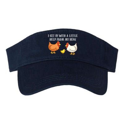 I Get By With A Little Help From My Hens Chicken Lovers Visor