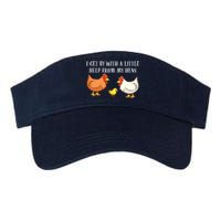 I Get By With A Little Help From My Hens Chicken Lovers Valucap Bio-Washed Visor