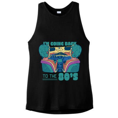 I'm Going Back To The 80s Retro Ladies PosiCharge Tri-Blend Wicking Tank