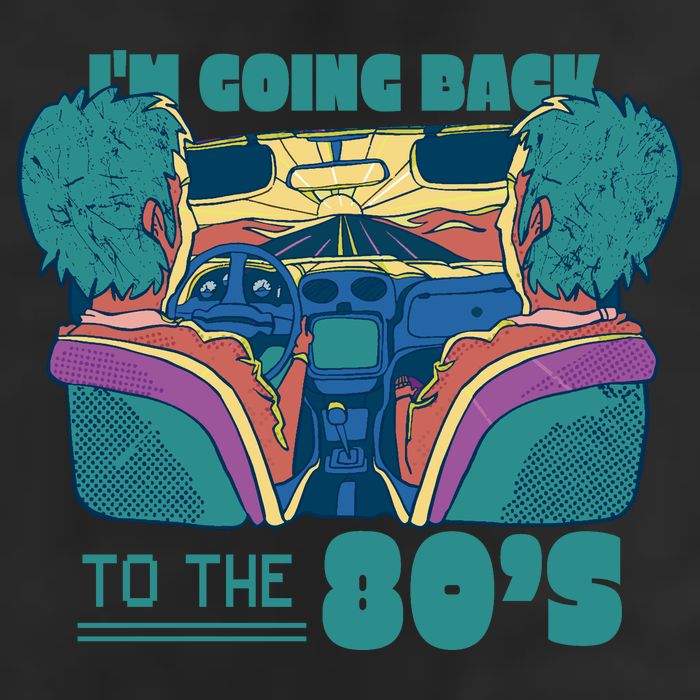 I'm Going Back To The 80s Retro 7 Panel Mesh Trucker Snapback Hat