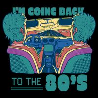 I'm Going Back To The 80s Retro Drawstring Bag