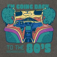 I'm Going Back To The 80s Retro Cotton Canvas Backpack