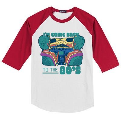 I'm Going Back To The 80s Retro Kids Colorblock Raglan Jersey