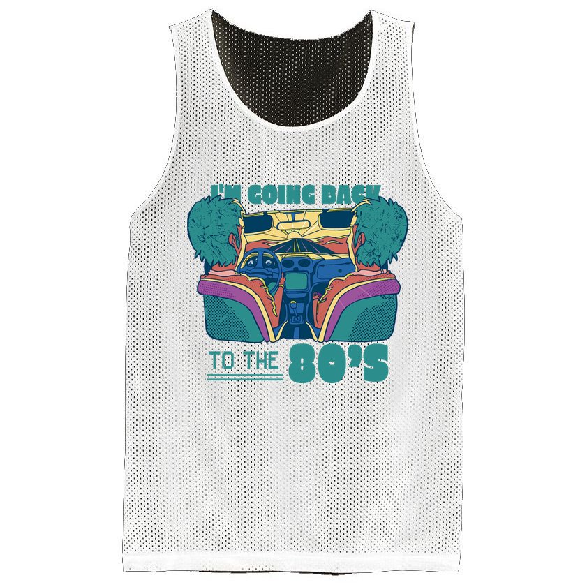 I'm Going Back To The 80s Retro Mesh Reversible Basketball Jersey Tank