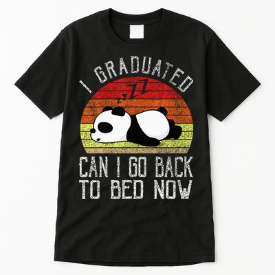 I Graduated Can I Go Back To Bed Now Cute Panda Sleeping Tall T-Shirt