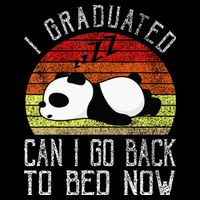 I Graduated Can I Go Back To Bed Now Cute Panda Sleeping Impact Tech Backpack