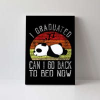 I Graduated Can I Go Back To Bed Now Cute Panda Sleeping Canvas