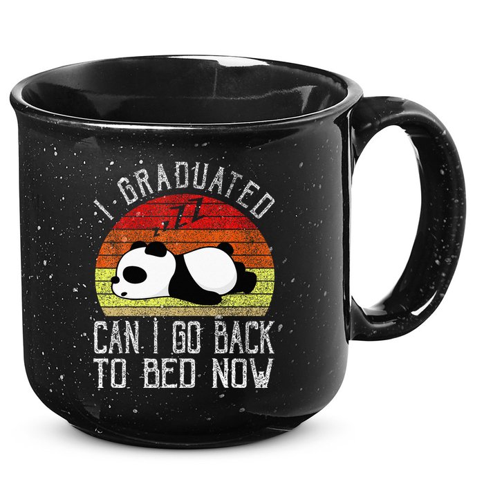I Graduated Can I Go Back To Bed Now Cute Panda Sleeping 15oz Campfire Ceramic Mug