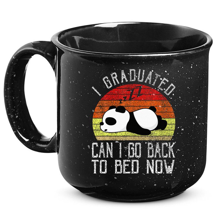 I Graduated Can I Go Back To Bed Now Cute Panda Sleeping 15oz Campfire Ceramic Mug