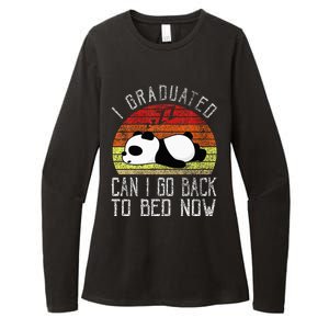 I Graduated Can I Go Back To Bed Now Cute Panda Sleeping Womens CVC Long Sleeve Shirt