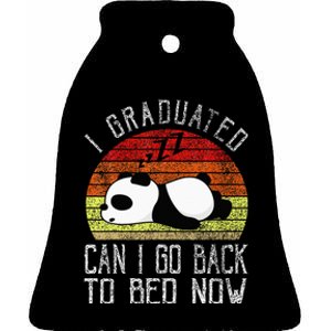 I Graduated Can I Go Back To Bed Now Cute Panda Sleeping Ceramic Bell Ornament