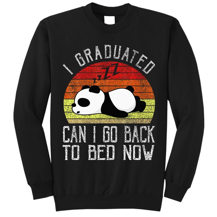 I Graduated Can I Go Back To Bed Now Cute Panda Sleeping Tall Sweatshirt