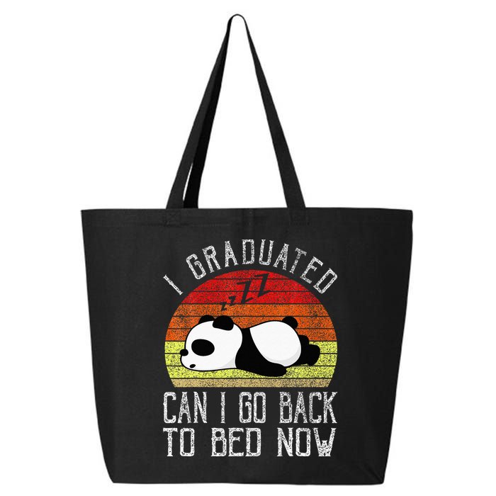 I Graduated Can I Go Back To Bed Now Cute Panda Sleeping 25L Jumbo Tote