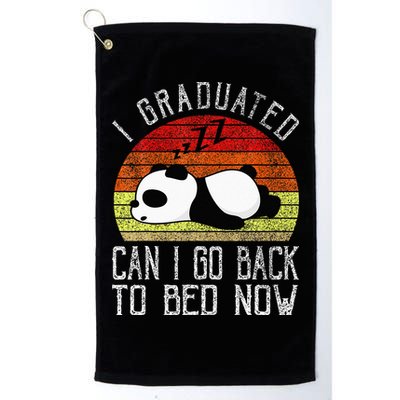 I Graduated Can I Go Back To Bed Now Cute Panda Sleeping Golf Towel